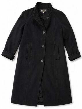 vintage black COAT wool winter overcoat made in USA 

 size 10 petite